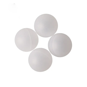 Boule en plastique creuse blanche vide biodégradable pour rouleau sur bouteille, fournisseurs de boules en plastique creuses, boules en plastique creuses avec trou